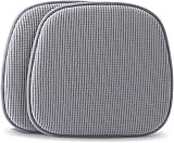 TANYOO Set of 2 Memory Foam Chair Cushions Non Slip Grey 15 x 16 in