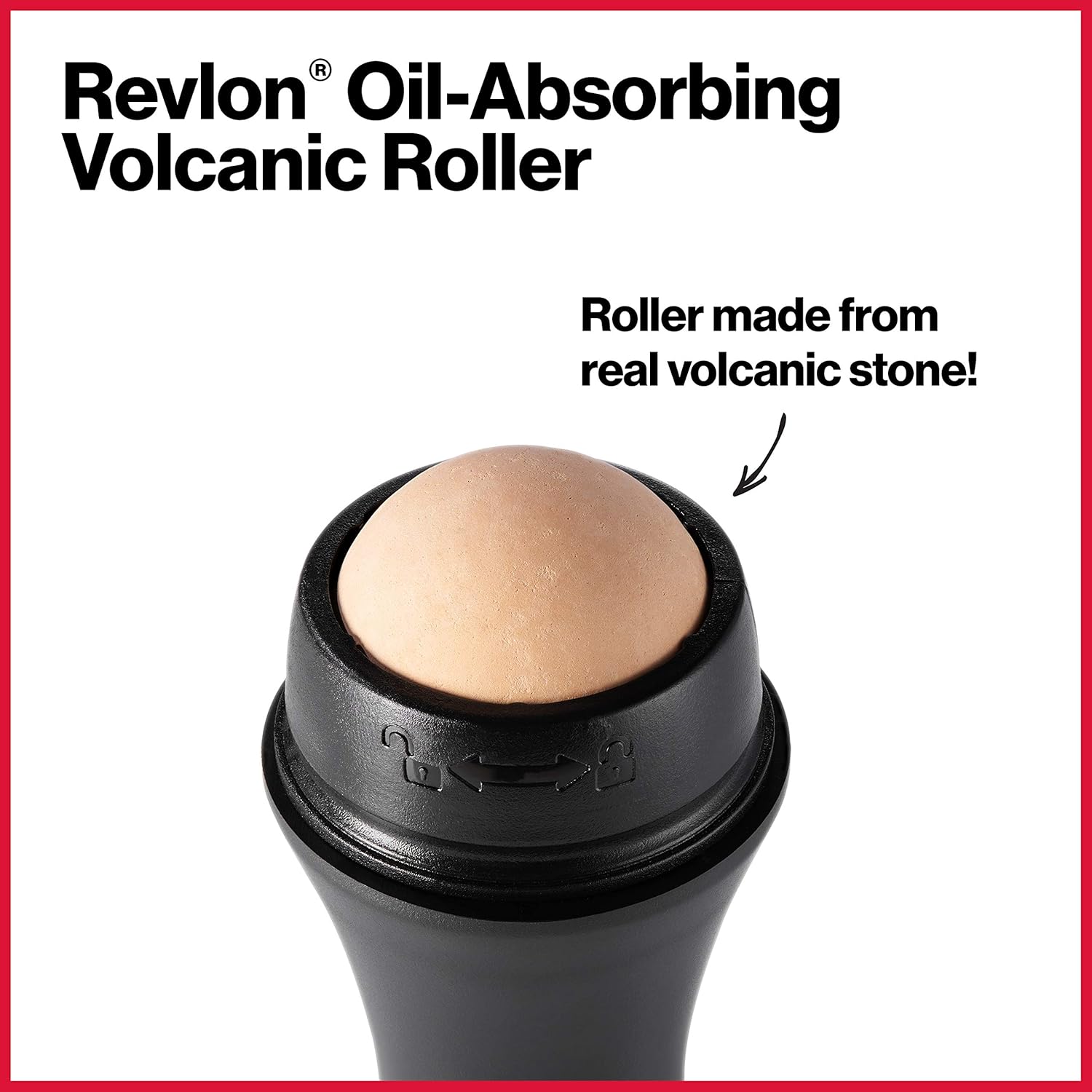 REVLON Oil-Absorbing Volcanic Face Roller, Reusable Facial Skincare Tool for At-Home or On-the-Go Mini Massage: Beauty