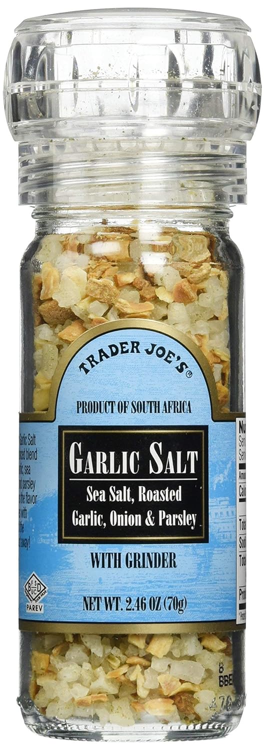 Trader Joe's Garlic Salt with Grinder, 2.46 oz : Garlic Spices And Herbs : Grocery & Gourmet Food
