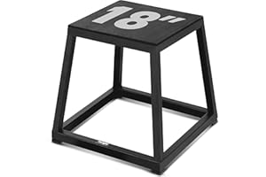 Yes4All Metal Plyometric Box with 550lbs Capacity, Pre-Assembled, Plyo Box Jump Platforms, Step Up Box for Workout Home Gym