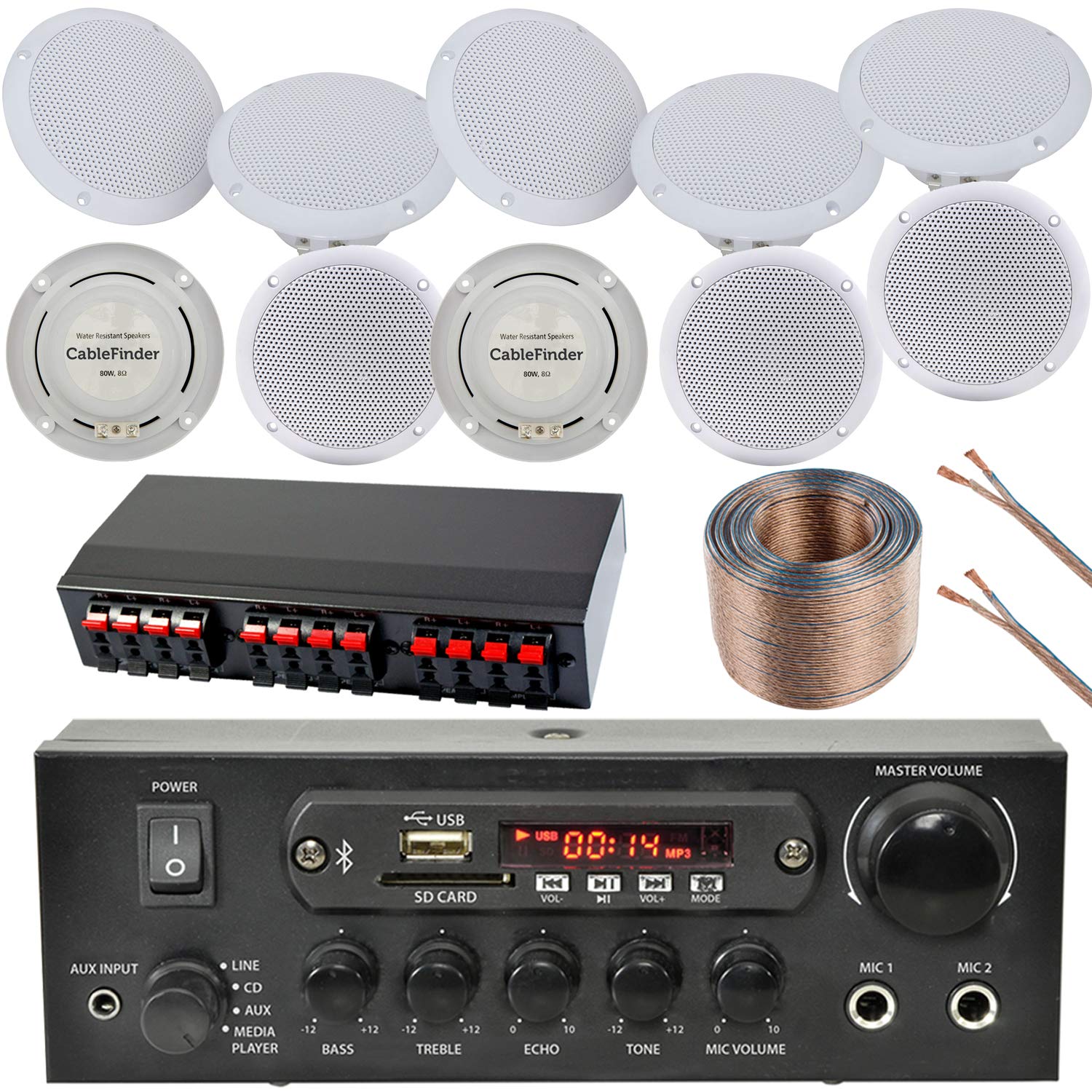 Smart Home 5 Zone Bluetooth Speaker System 10x Amazon Co Uk