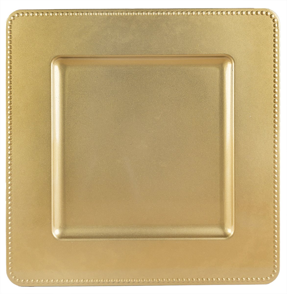 Darice 13 In. Square Charger Plate Dot Edge Gold Buy Online in