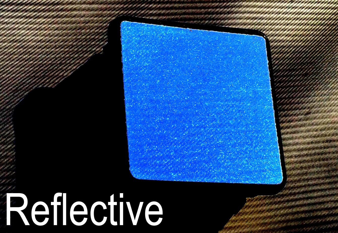 2" Blue Reflective Trailer Hitch Cover Plug Insert, Hitch Covers