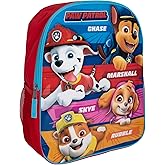 AI ACCESSORY INNOVATIONS Paw Patrol Kids Backpack, Girls & Boys 15" School Book Bag Featuring Chase, Marshall, Skye, and Rubble, Red