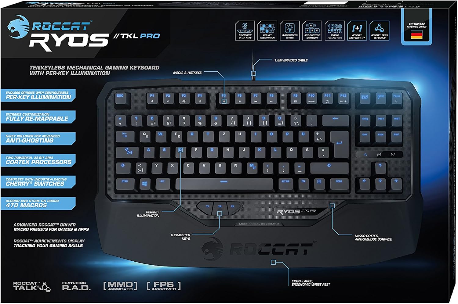 Amazon Co Jp Roccat Ryos Tkl Pro Tenkeyless Mechanical Gaming Keyboard With Per Key Illumination Cherry Mx Red Jp Layout 正規保証品 Roc 12 666 Rd As ロキャット 家電 カメラ