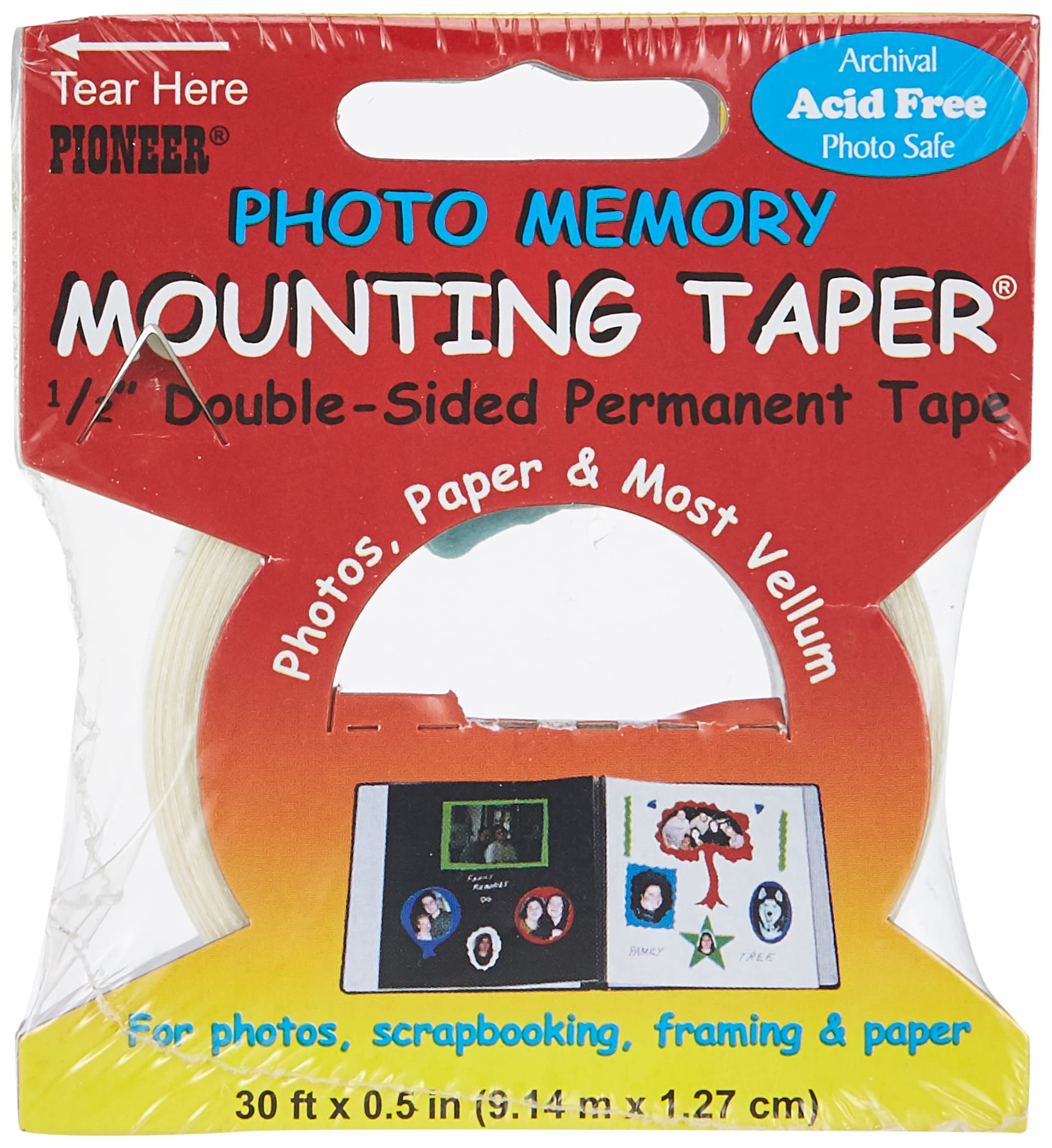 Pioneer Photo Albums Photo Memory Double-Sided Mounting Tape.5 X30', Multicolor