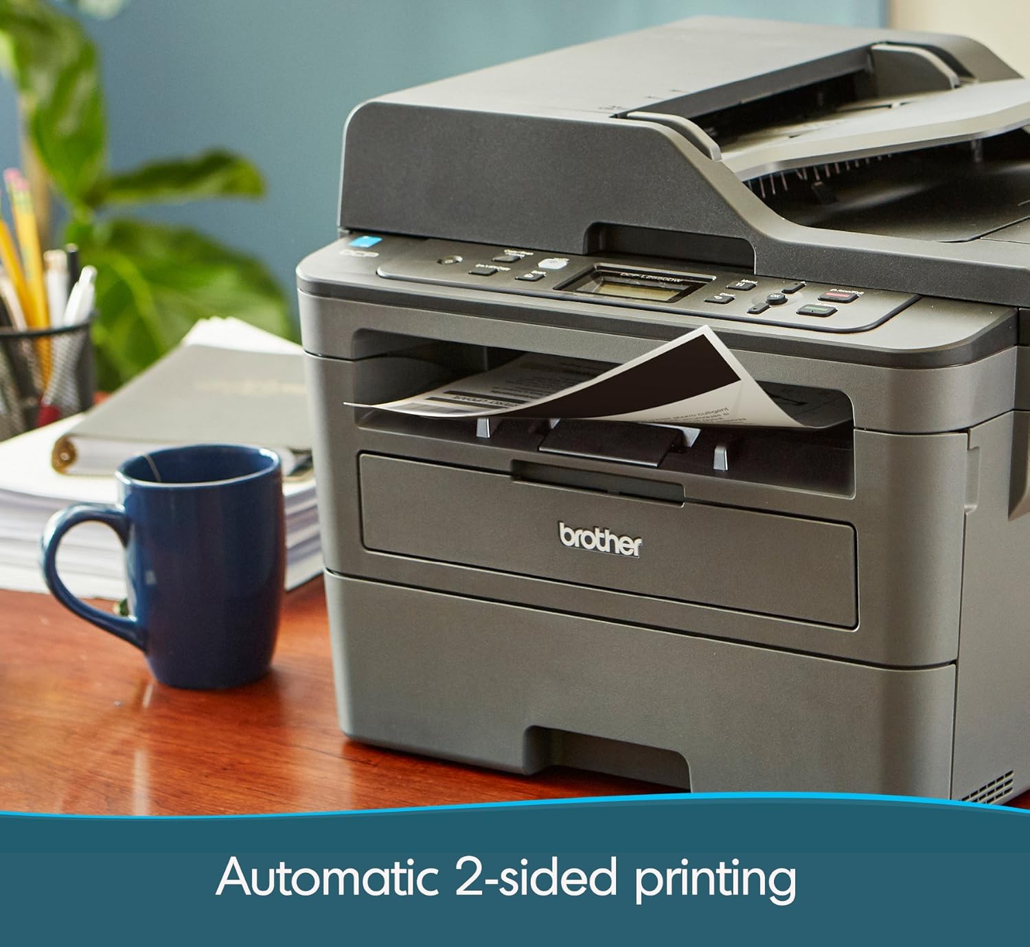 Brother Monochrome Laser Printer, Compact Multifunction Printer and Copier, DCPL2550DW,  Dash Replenishment Ready, Black: Office Products