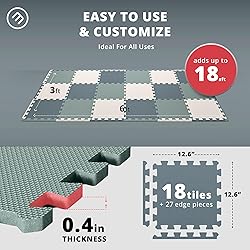 Gym Flooring Set - Interlocking EVA Soft Foam Floor