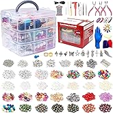 YUGDRUZY Jewelry Making Supplies Kit, 2592 pcs Bracelet Making Kits, Repair Tool with Jewelry Pliers, Jump Rings, Beads, Wire,Craft DIY Gifts