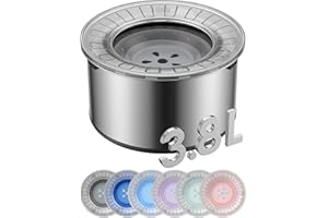 Heouvo 1 Gallon Large Dog Water Bowl No Spill,【Anti Digging Lid & Rubber Bottom】 Spill Proof Dog Bowl, Anti Splash Mess Dripless Slow Drinking Stainless Steel Water for Sloppy Messy Drinkers Car