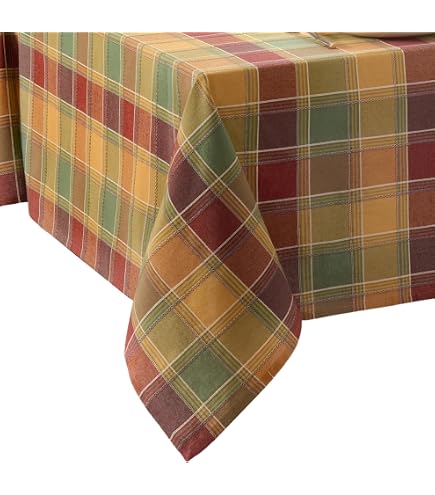Newbridge Tovaglia Culloden Plaid Autunno - 100% Cotone - Ruggine E Verde - 60x102 Pollici - 5
