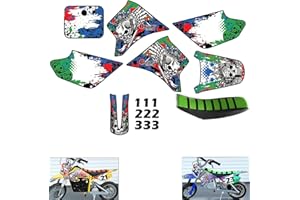 Burly Effects Graphics kit for Razor MX350 MX400 MX500 MX650 Electric Dirt Bikes (MX350 & MX400 with Green Seat Cover)