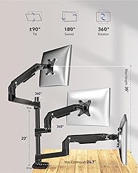 Ergounion Triple Monitor Mount, Holds Screens up to