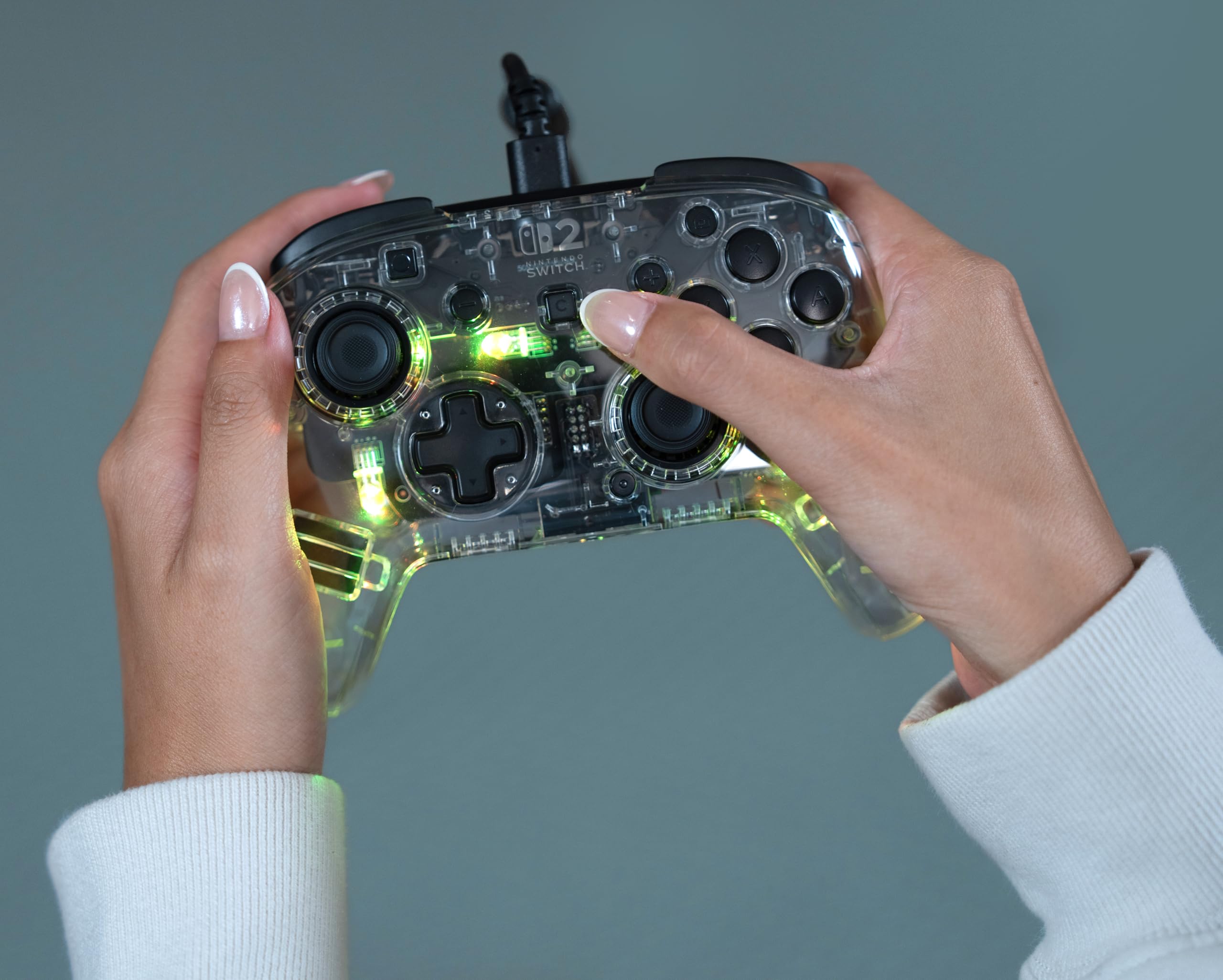 Turtle Beach Afterglow Transparent Kabelgebundener RGB-Gaming-Controller Offiziell lizenziert für Nintendo Switch 2 9