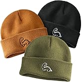 FURTALK Toddler Beanie Cute Dinosaur Pattern Winter Hat Knit Boys Girls Warm Baby Embroidered Beanies Cap for 0-3 Years