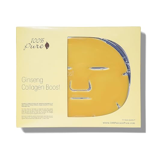 100% Pure Ginseng Collagen Boost Mask 5 Pack