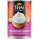 Thai Kitchen Coconut Cream, Unsweetened, Gluten Free, Dairy Free Cream for Baking and Savory Dishes, Non BPA Lining, 13.66 fl oz