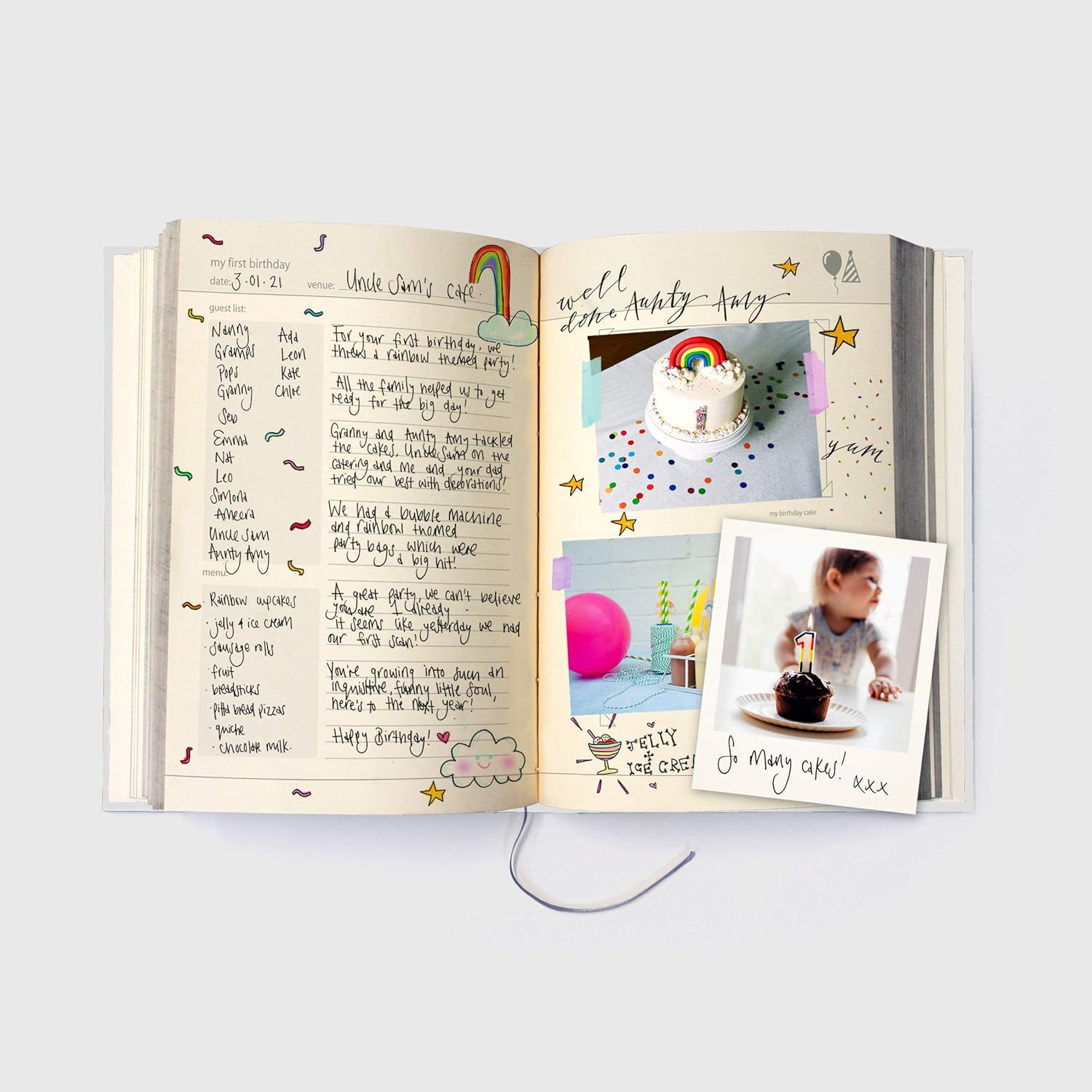Suck UK My Baby Journal and Personal Diary - Early Years, Birthday, Christening, Pregnancy, 16.1x22x3.2 cm - Image 4
