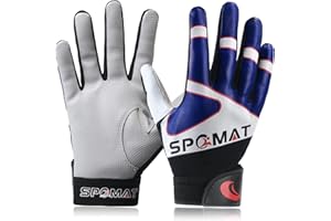 SPOMAT Youth Baseball Softball Batting Gloves for Kids Youth Boys Girls Ages 5-12