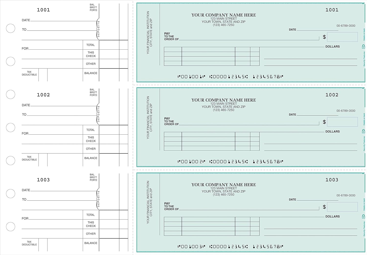 (150 Voucher SideTear with Checks Business Manual MultiPurpose 3OnA