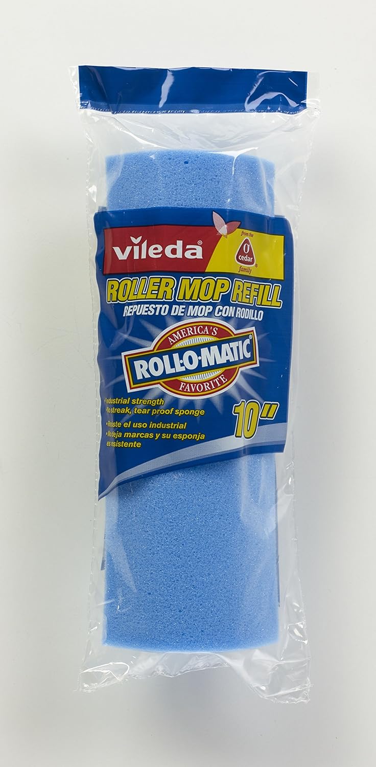 1 Replacement Blue Mop Head NEW! Vileda RollOMatic Roller Mop Refill 10"