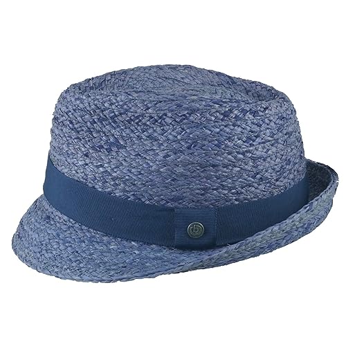 Auffälliger Raffia Trilby von Bugatti aus 100% reinem Raffiastroh in lila