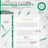 G4GADGET Heavy Duty A4 Punched Pockets 90 micron Green Spine Pack 100 view 5
