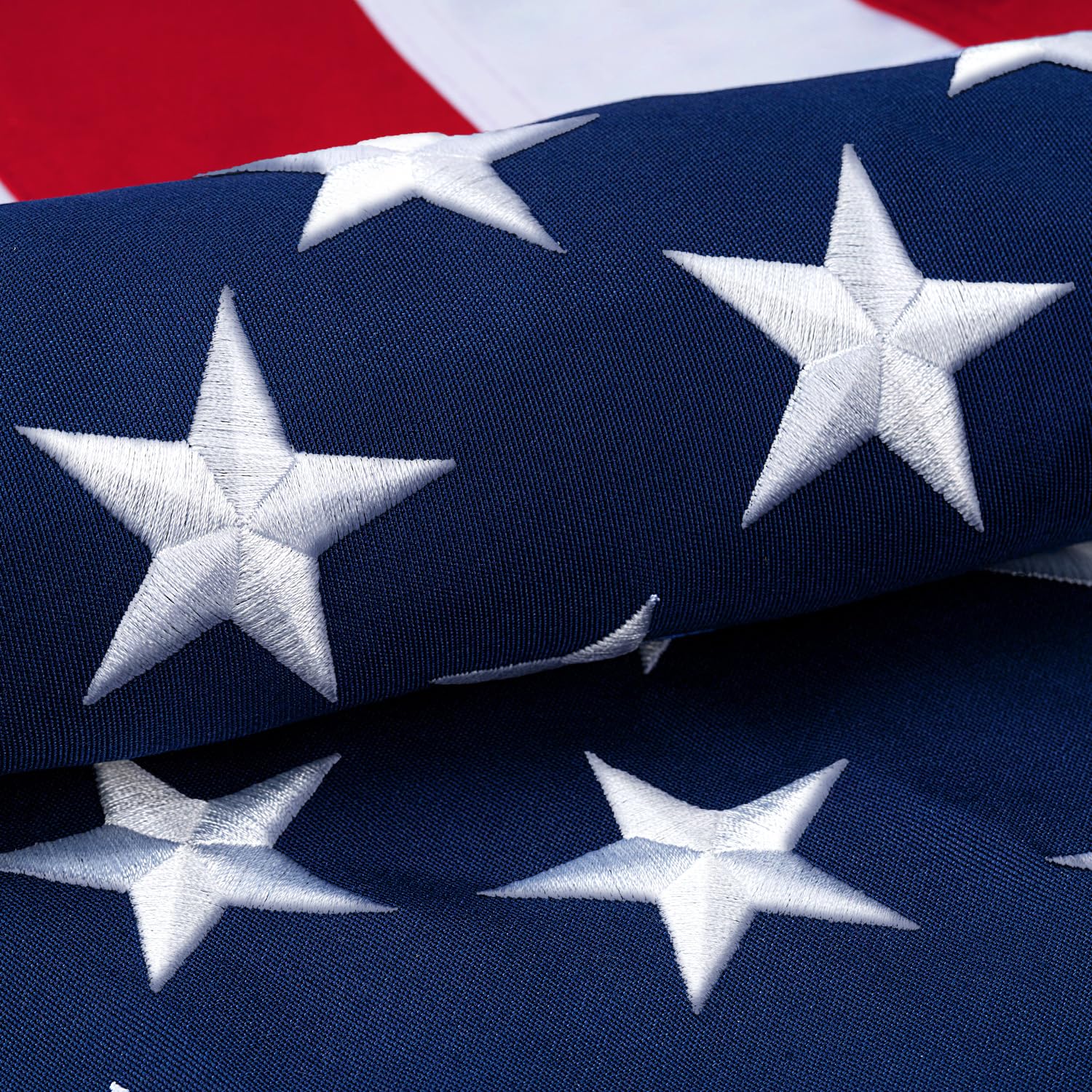 Photo 1 of American Flag 3x5 ft Everstrong Series Ultra Durable Tear-Resistant, Heavy Duty Tough High Wind Polyester Canvas with Embroidered Stars for All Weather Outdoor Outside