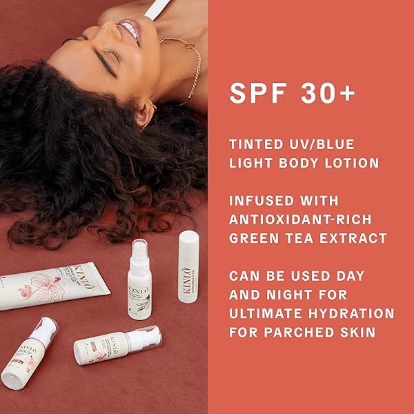 KINLO ALWAYS GOLDEN BODY LOTION | SPF 30, 4 FL OZ | REEF SAFE | FRAGRANCE-FREE BODY MOISTURIZER WITH SPF | BLACK OWNED SKINCARE | MADE IN USA