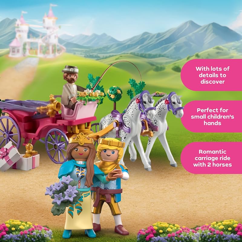 | Princess Magic | Passeggiata in carrozza reale con principessa e principe | Giocattolo della principessa | Giocattolo da favola per bambini dai 4 anni in su | 71846