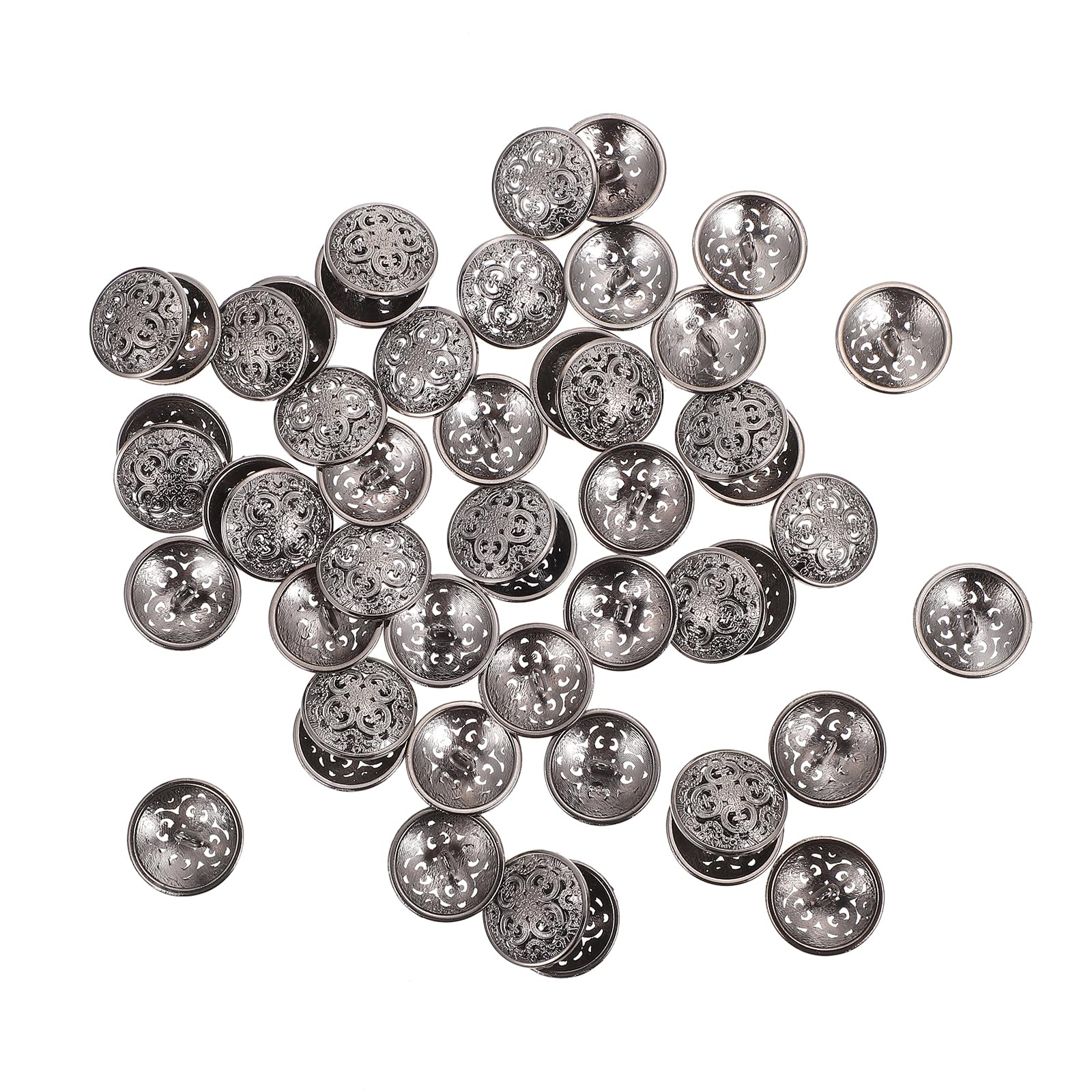 Milisten 30pcs Metal Round Flat Buttons Coats Buttons Jacket Button Shirt Suit Trousers Buttons for DIY Craft Sewing Buttons Black 20mm