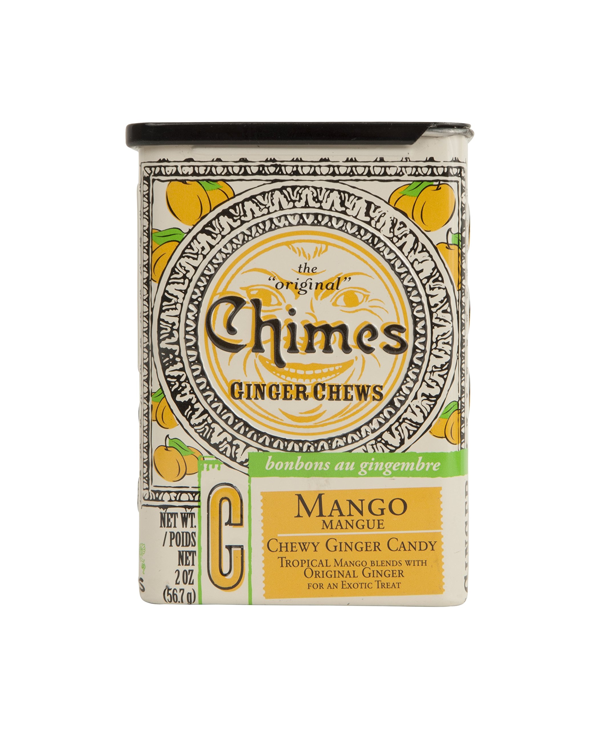 Chimes All Natural Peanut Butter Ginger Chews 2 oz Tin