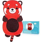 Microwave Heating Pad for Period Cramps,Red Panda Microwavable Heating Pad for Women Kids with Lavender Scented,Valentines Panda Plush with Removable Heat Pack for Shoulder Neck Back Knee Pain Relief