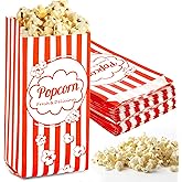 MAQIHAN 100 Popcorn Bags 1oz - Small Disposable Paper Bags for Popcorn, Popped Kernels Mini Containers, Movie Night Supplies 