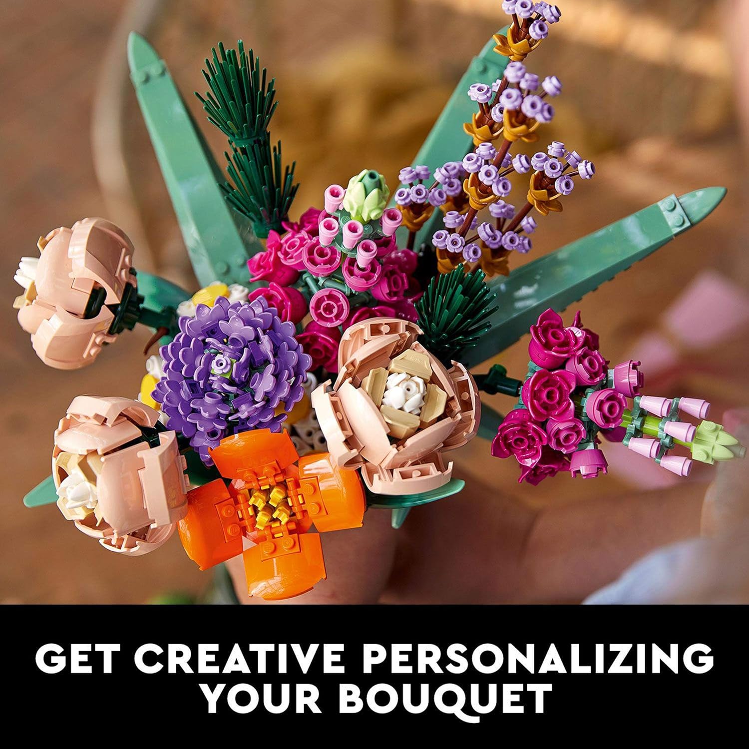 LEGO Botanicals Flower Bouquet, Artificial Flowers Set for Adults incl. Roses, Snapdragons, Poppies, Asters & Daisies - Image 4