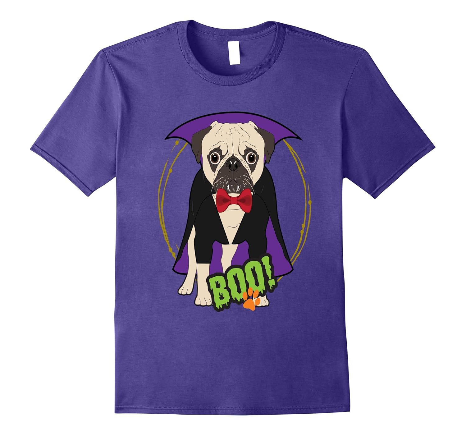 Pug Dog Halloween Costume Shirt Cute Puppy Vampire-ANZ