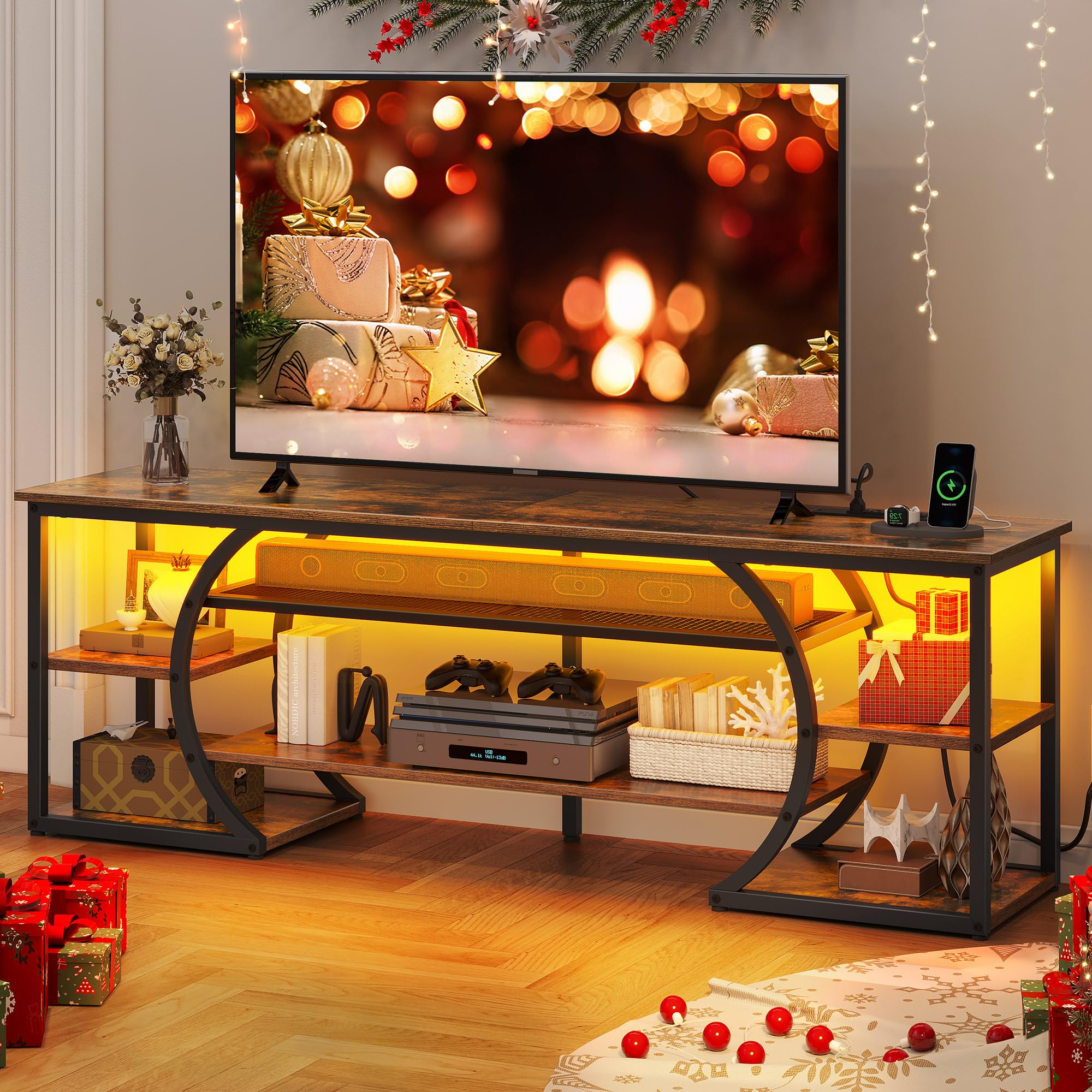 Whalen payton 3in1 flat panel tv stand for tvs up to 65 brown