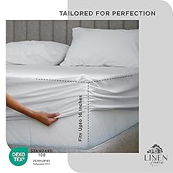 Linen Home 100% Cotton Percale Weave Fitted