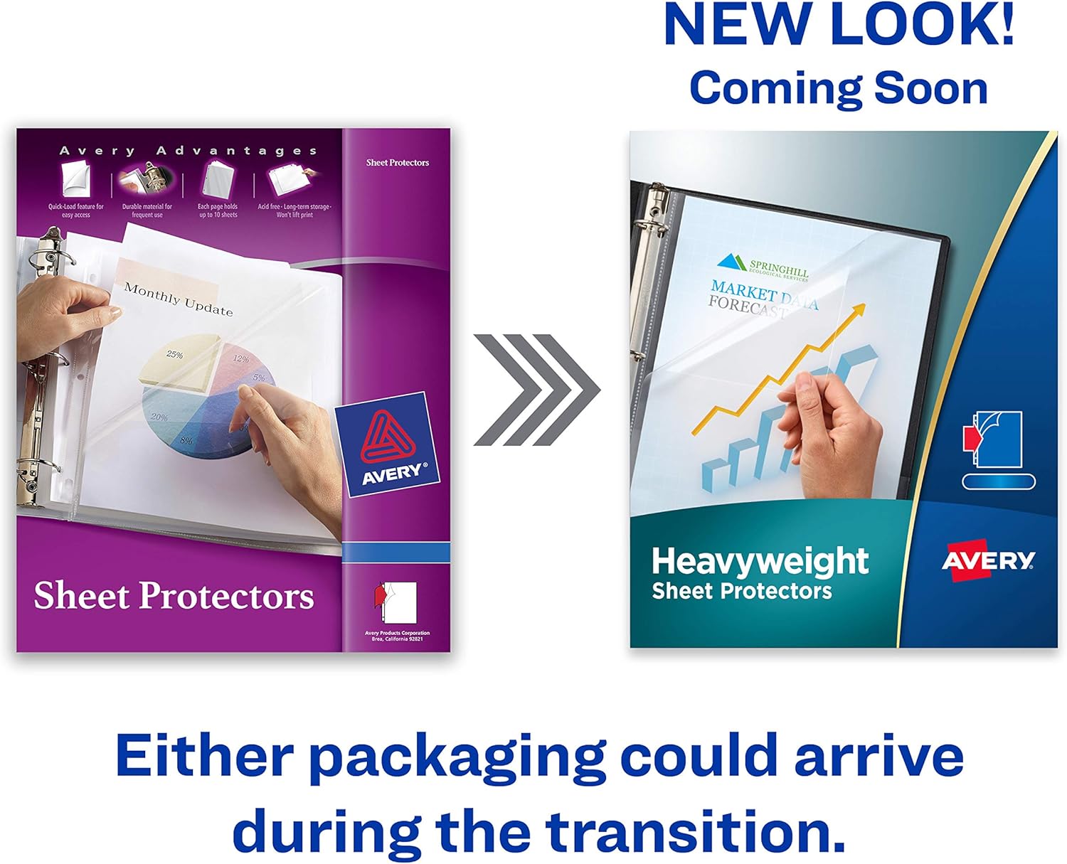 Avery Heavyweight Non-Glare Sheet Protectors, 8.5" x 11", Acid-Free, Archival Safe, Easy Load, 200ct (74401) : Page Protectors : Office Products