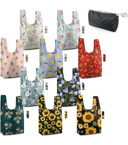 Allydrew Bolsa Grande Plegable De Nailon Reutilizable, Paquete De 3, Flamencos, Perros, Llamas