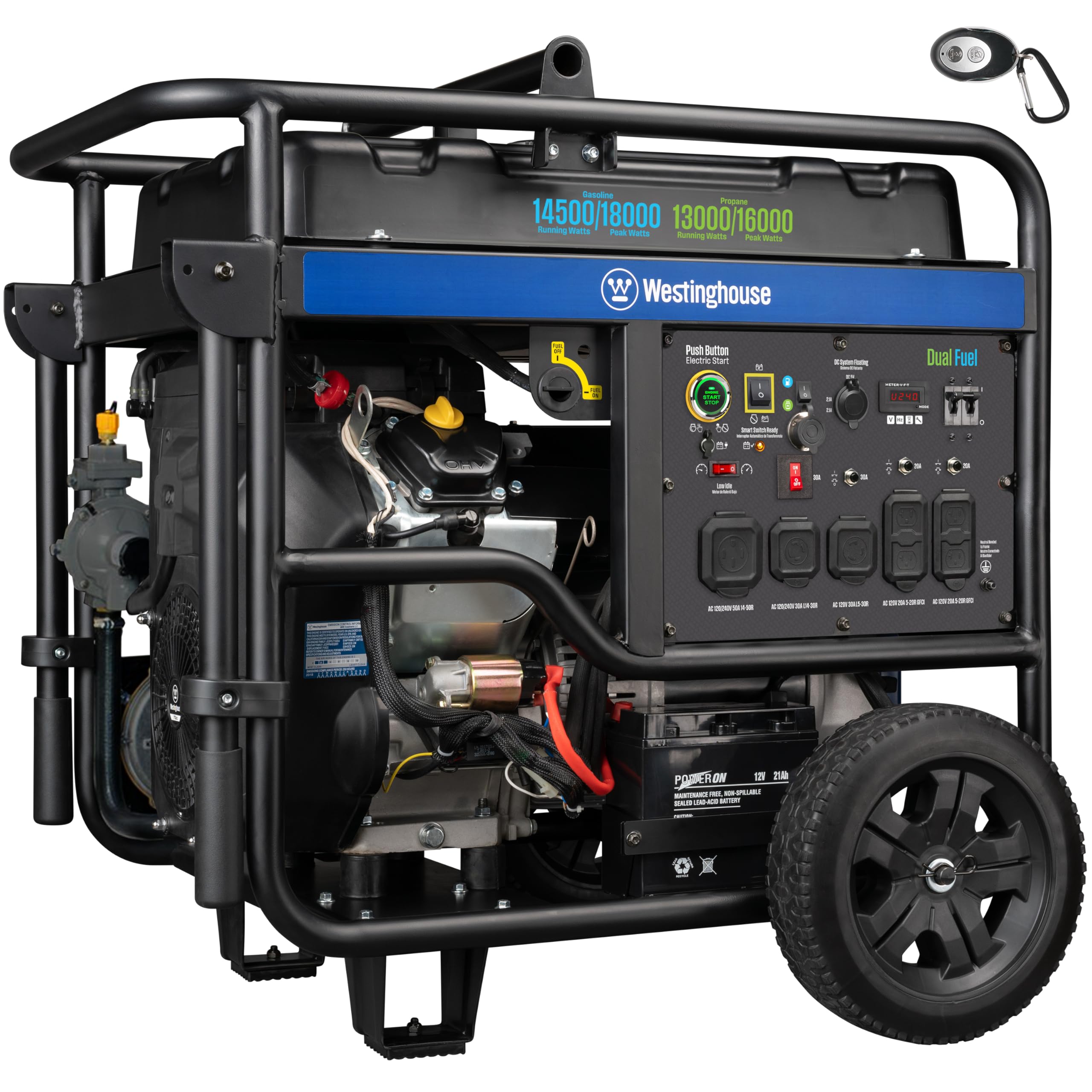 Photo 1 of ****12kw********Westinghouse 12kw Peak Watt Dual Fuel Home Backup Portable Generator, Remote Electric Start, Transfer Switch Ready, Gas and Propane Powered**Serial****12L0824B174***