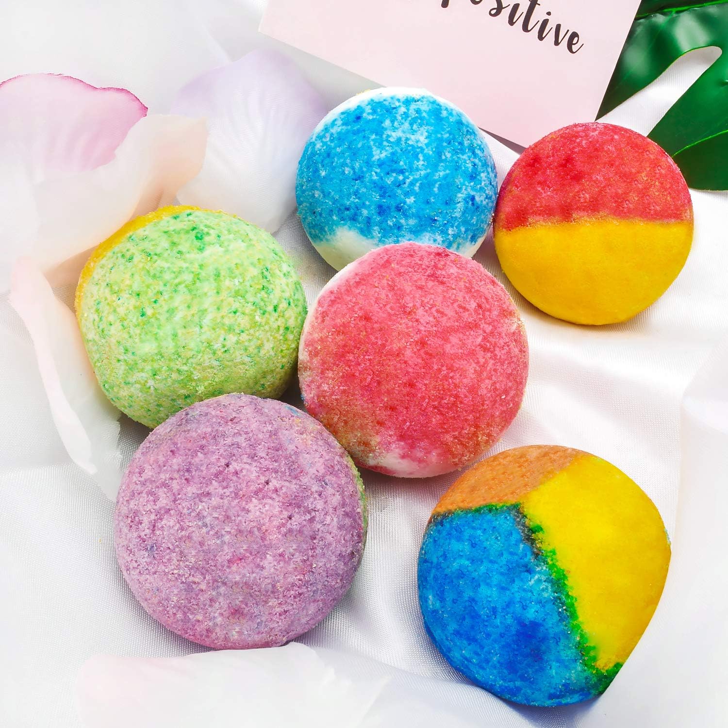 6 Organic & Natural Bath Bombs, Handmade Bubble Bath Bomb Gift Set, Rich in Essential Oil, Shea Butter, Coconut Oil, Grape Seed Oil, Fizzy Spa to Moisturize Dry Skin, Perfect Gift idea for Women.: Health & Personal Care