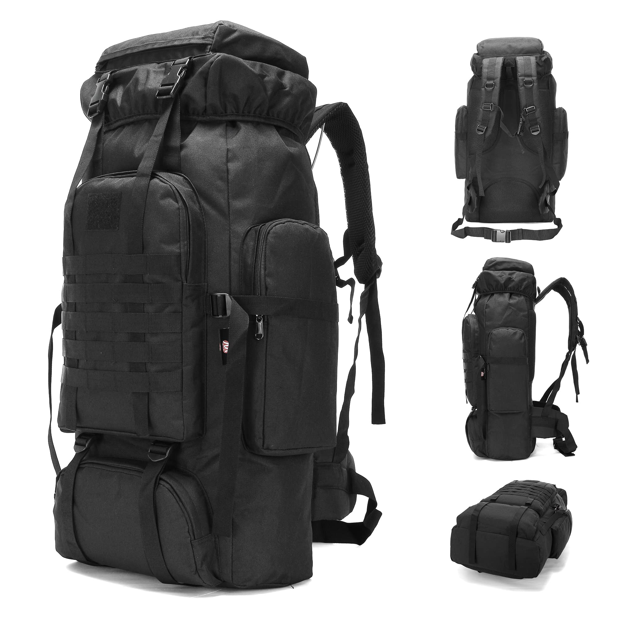 King'sGuard 70L Camping Hiking Military Tactical Backpack Outdoor Water-Repellent Adjustable Sport Bags