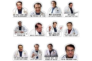 HAMBLI 12 Pack Dr Now Magnets, Funny Dr. Nowzaradan Fridge Magnet - 3" × 3" Strong Magnets, Black Text, Motivational Diet Helper - Cute Fun Magnetic Accessories for Refrigerator & Car