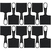 Bates 3-Inch Foam Paint Brushes, 12 Pack - Black Handle Sponge Brushes for Painting, Staining, and Mod Podge