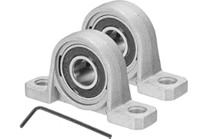 MECCANIXITY Pillow Block Bearing 15/32" (12mm) Bore Vertical Zinc Alloy Steel Mounted Flange Pillow Block Self-Alignment Inse