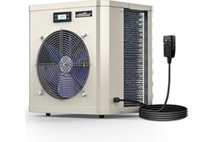 Villastar Above Ground Pool Heat Pump, 16000 BTU/hr Electric Heater for Pools up to 5000 Gallons - Durable & Energy Saving with COP 4.45, Fits 15/18/24 Foot Pools, LED Display & Easy Installation