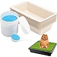 20-Pack Pet Loo Pee-Pod Refills with Sponge Compatible with PetSafe Portable Dog Potty, Dog Litter Box Disposable Dog Potty Tray Cornstarch Material, Urine Disposal (Pet Loo NOT Included)