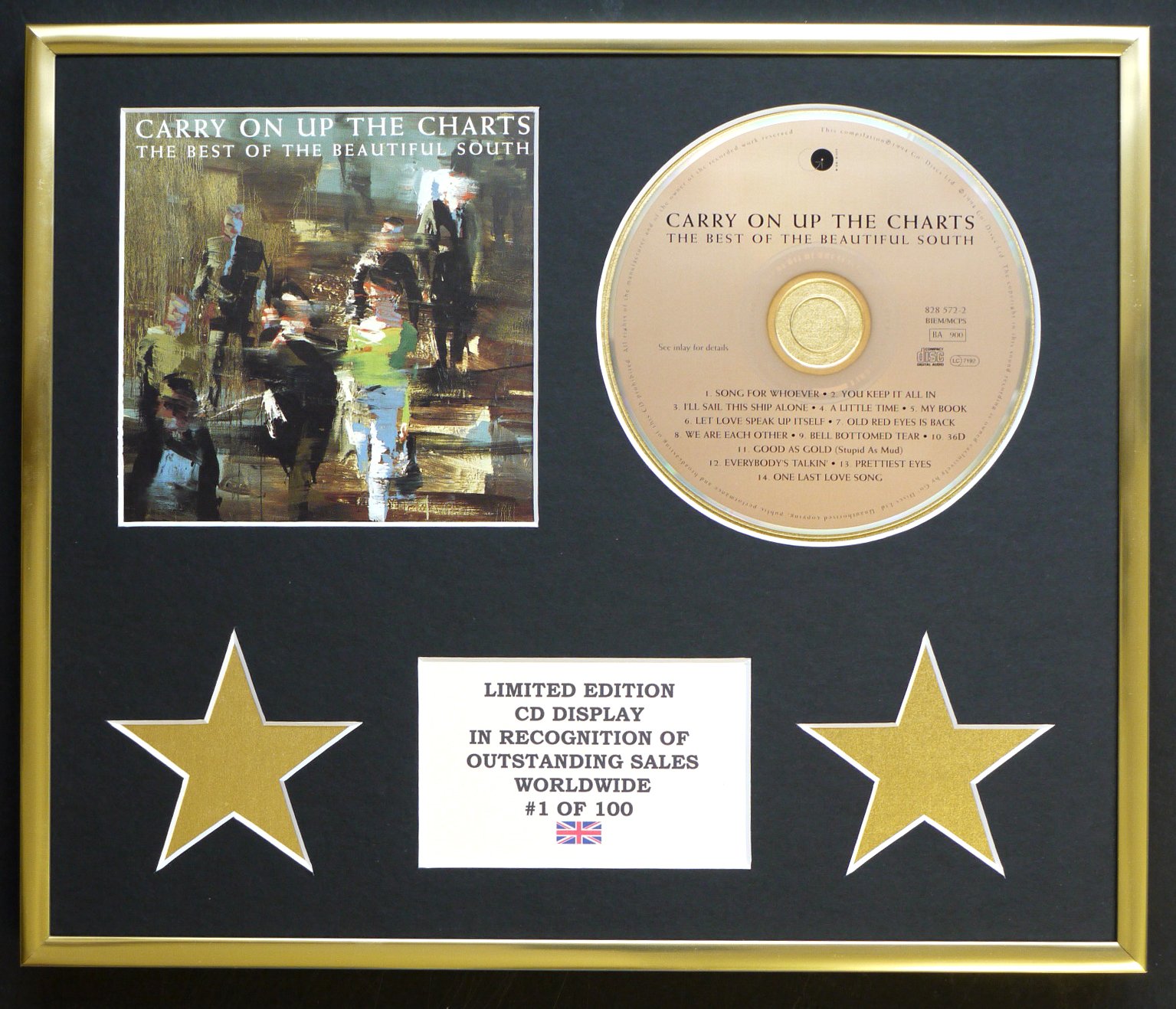 THE BEAUTIFUL SOUTH/CD DISPLAY/LIMITED EDITION/COA/THE BEST OF