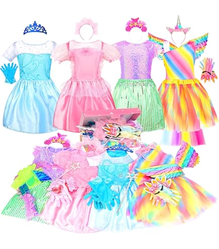 Amazon.com: Disney Princess Dress Up Set, Multicolored : Clothing, Shoes &  Jewelry